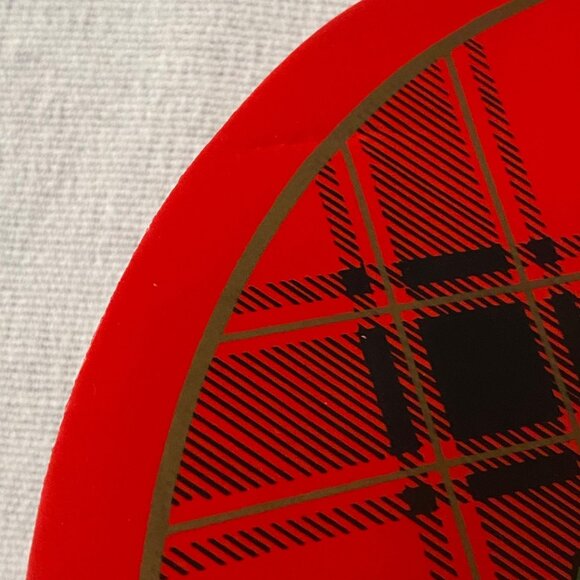 Christmas Placemats Set of 3 Cala Di Volpe Maytex Mills Red Vinyl Holiday Dining - Picture 9 of 9